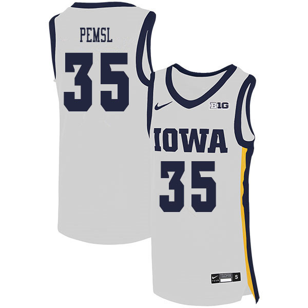 2020 Men #35 Cordell Pemsl Iowa Hawkeyes College Basketball Jerseys Sale-White